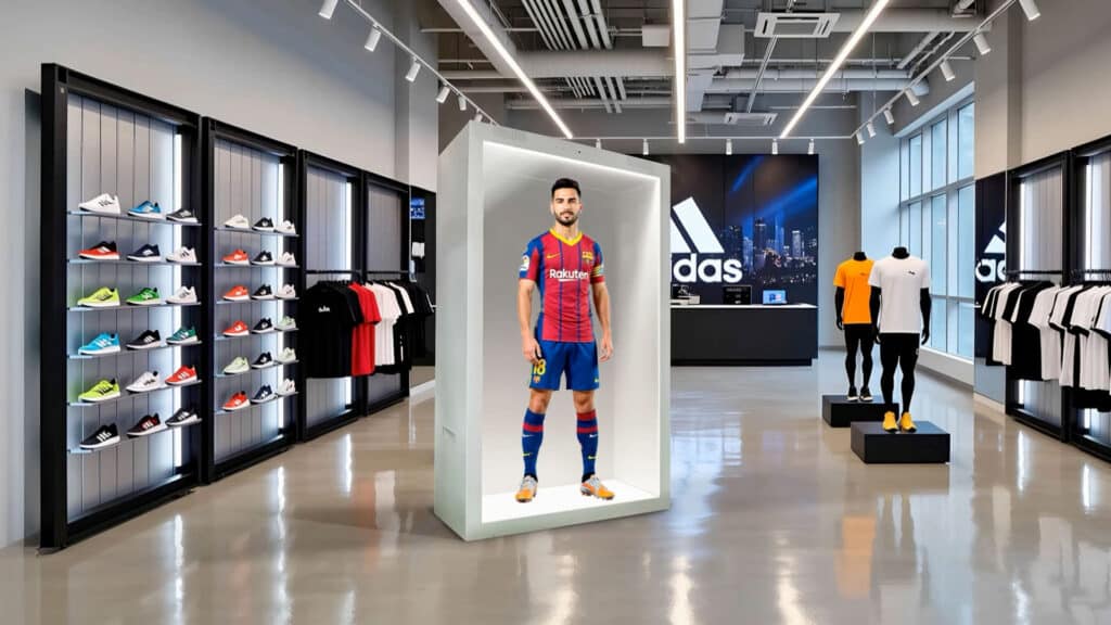 AI Holograms retail. AIlias interactive holograms for sports events, football, basketball, tennis, rugby, golf. Bring legends to life as conversational holograms. AIlias interactive holograms for retail and brand activations. Ailias hologram point of sale activation