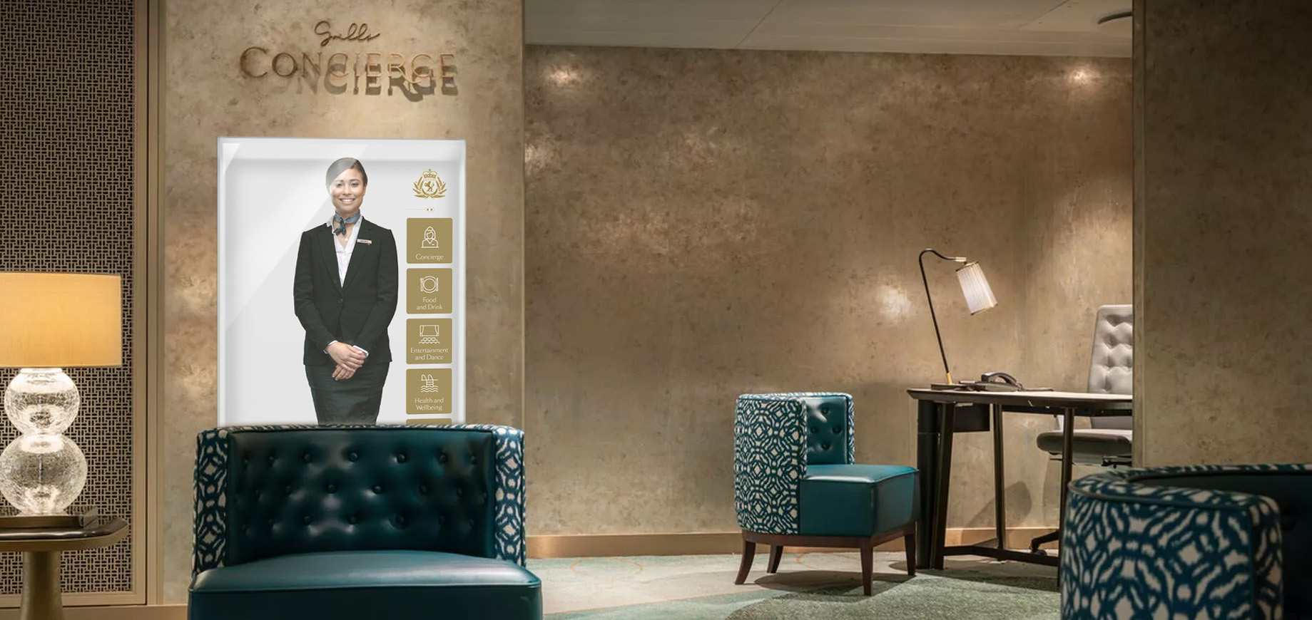 Conversational AI Hologram, conversational AI holographic assistant and concierge