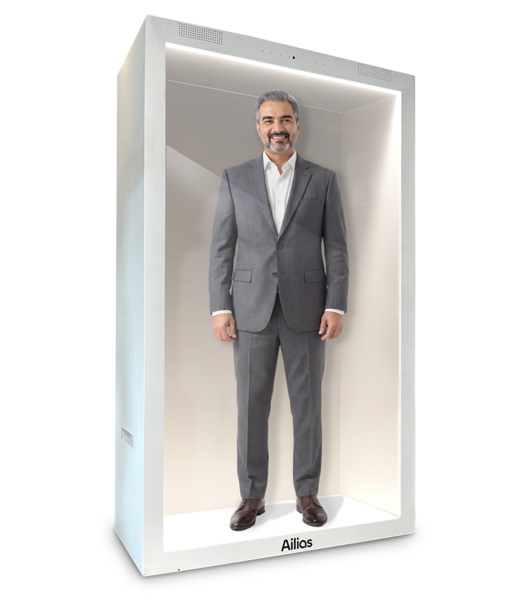 Hologram rental cost UK, ailias 3D conversational human hologram system