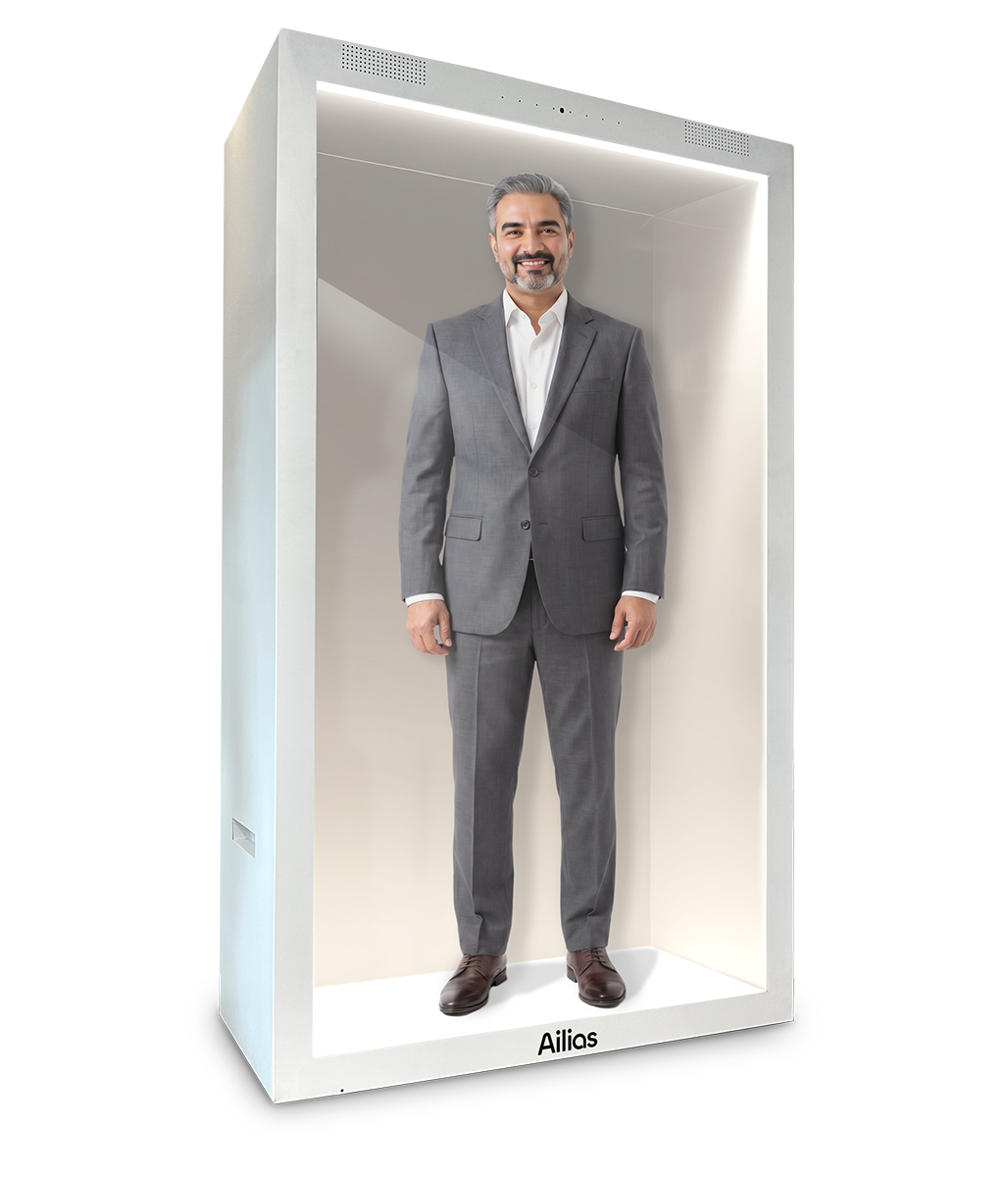 Hologram rental cost UK, ailias 3D conversational human hologram system