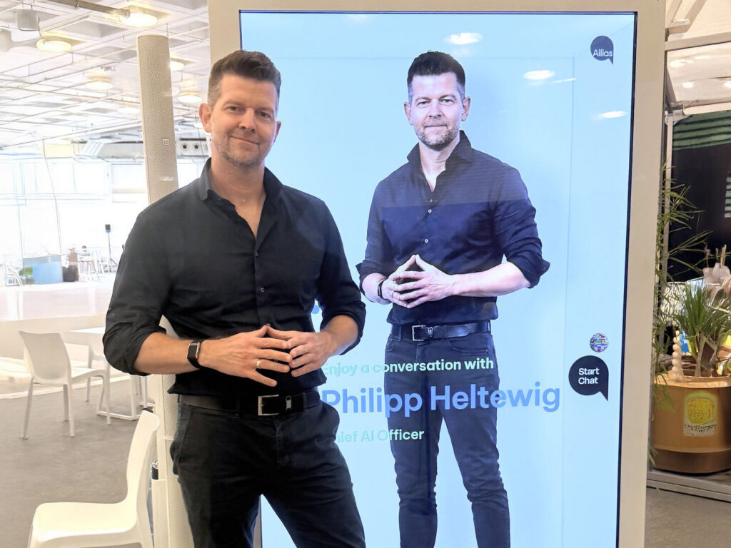 Ailias digital human of Philipp Heltewig, Chief AI Officer at NiCE, for NiCE World London,